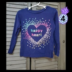 Carter's Happy Heart Multi colored dots ls Shirt
